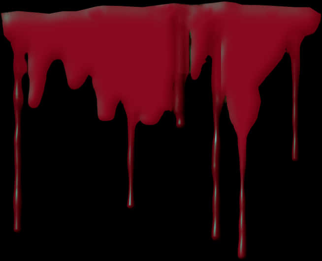 Red Dripping Liquidon Black Background PNG