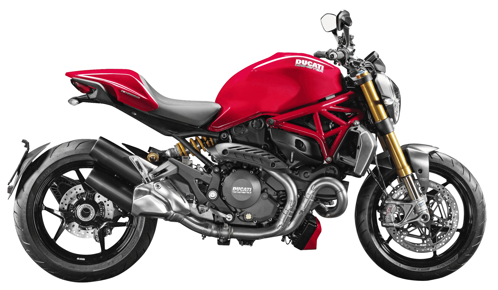 Red Ducati Motorcycle Profile PNG