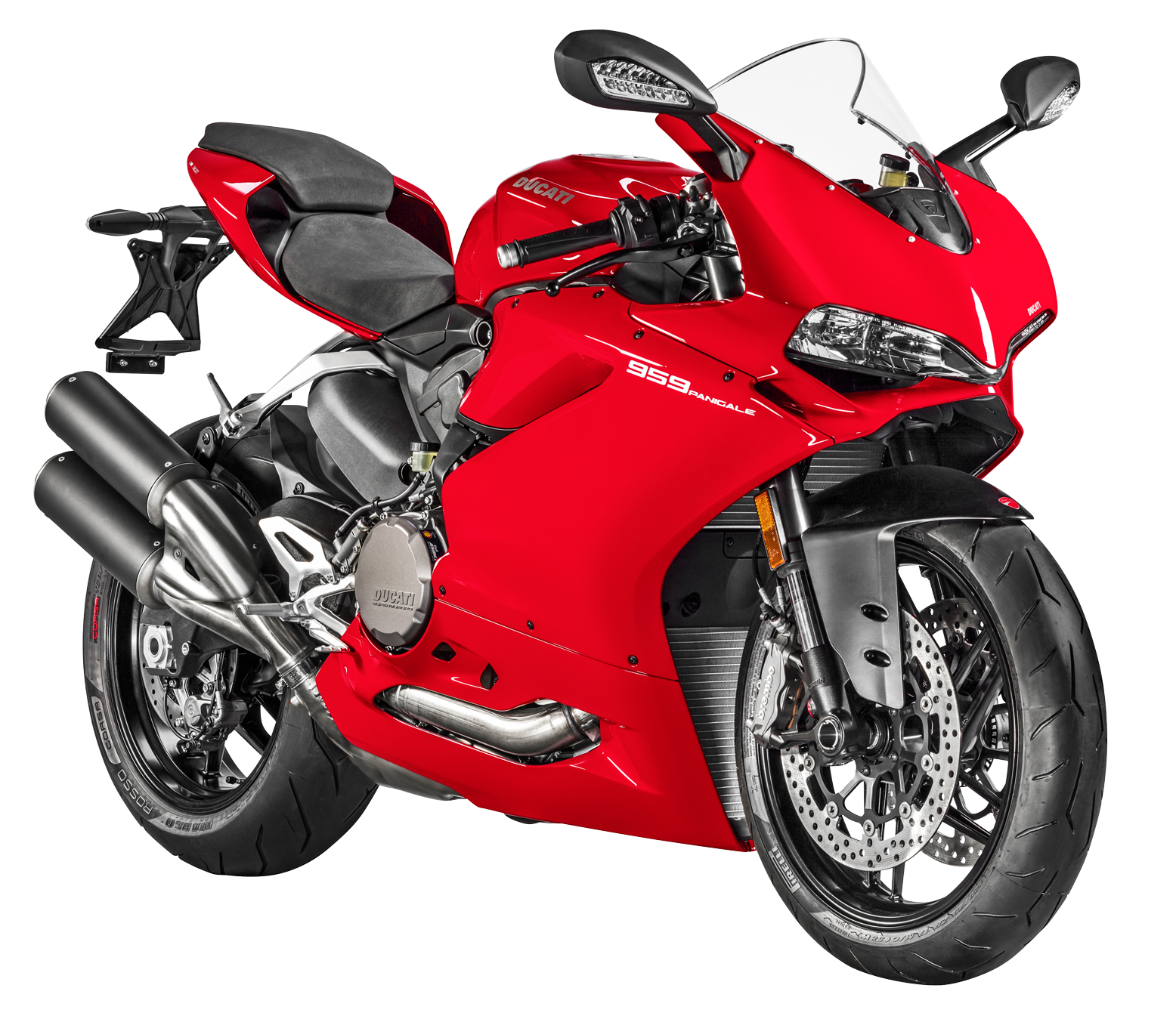 Red Ducati959 Panigale Sportbike PNG