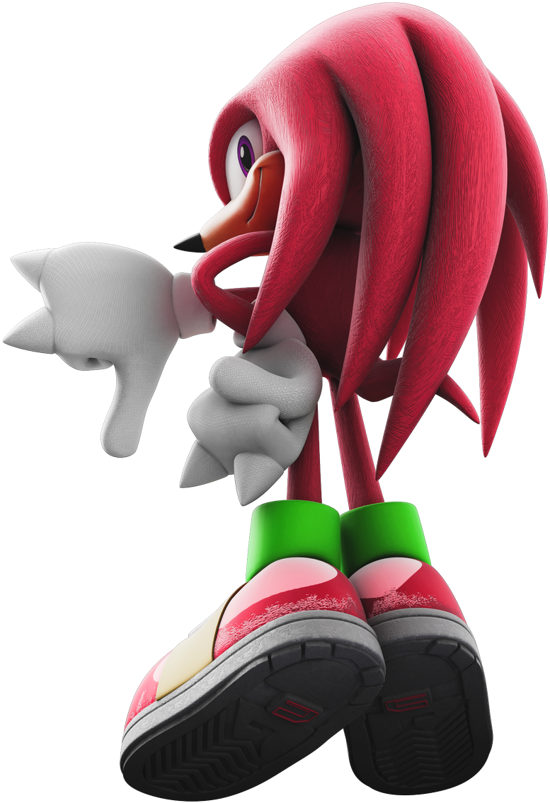 Red Echidna Adventure Pose PNG