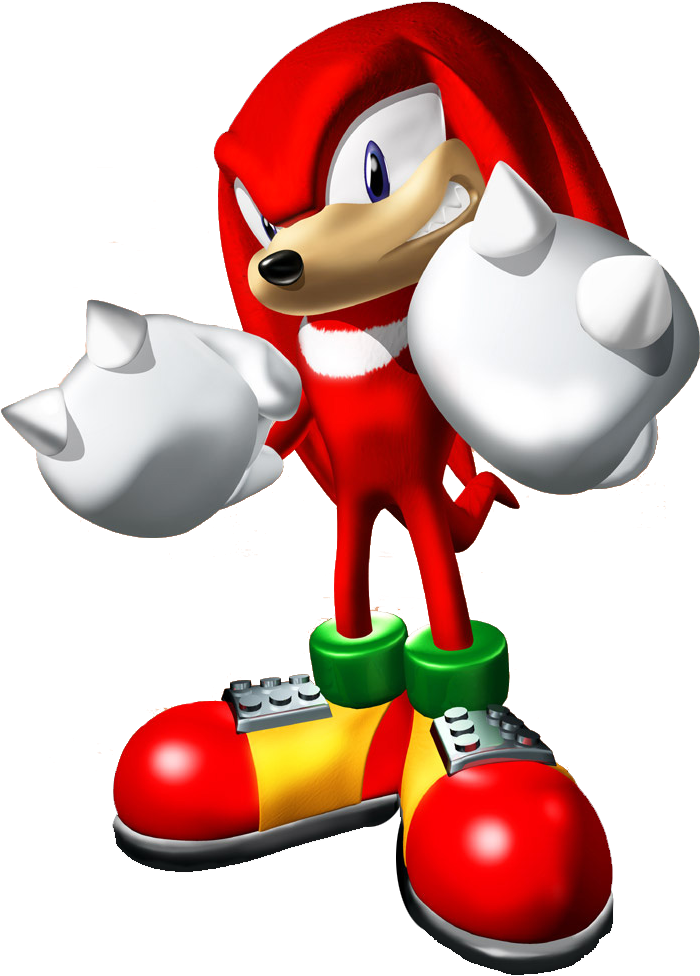 Red Echidna Adventure Pose PNG