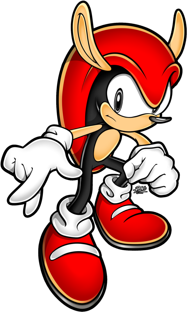 Red Echidna Cartoon Character PNG
