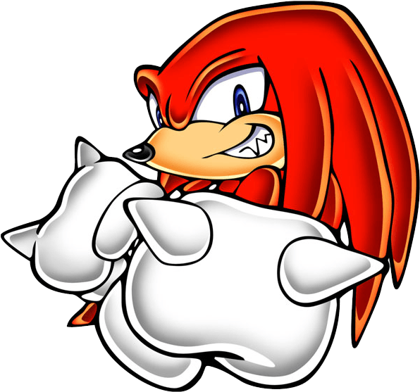 Red Echidna Knuckles Sonic Character PNG