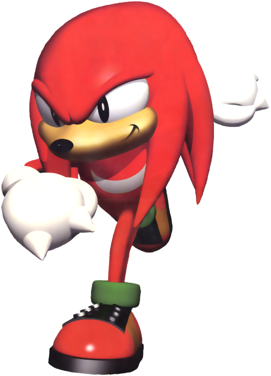 Red Echidna Knuckles Standing PNG