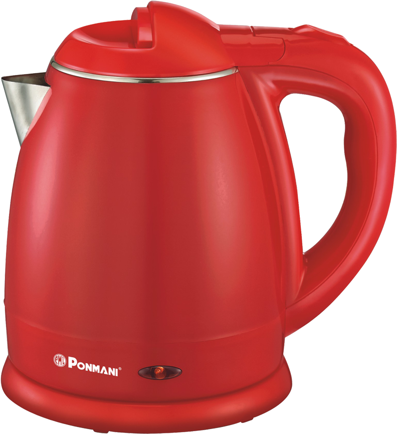 Red Electric Kettle Ponmani Brand PNG