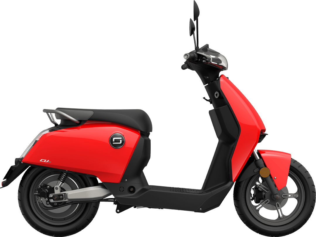 Red Electric Scooter Profile View PNG