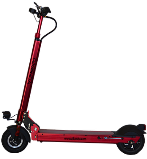 Red Electric Scooter Side View PNG