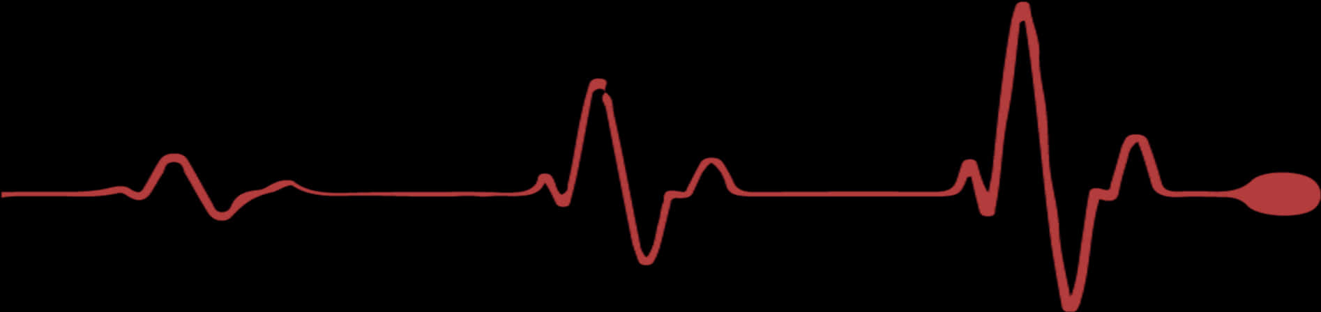 Red Electrocardiogram Line PNG