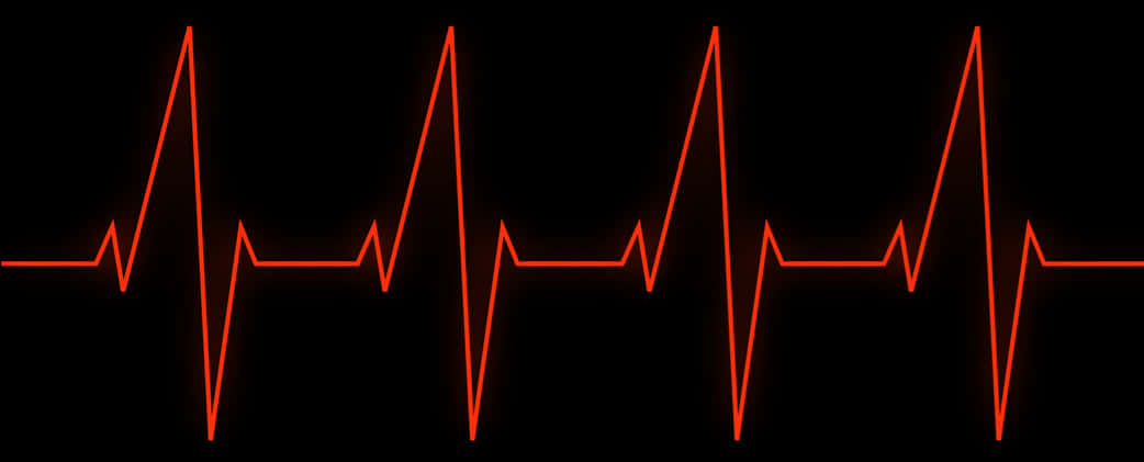 Red Electrocardiogram Pattern PNG