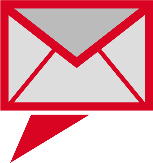 Red Email Icon Graphic PNG