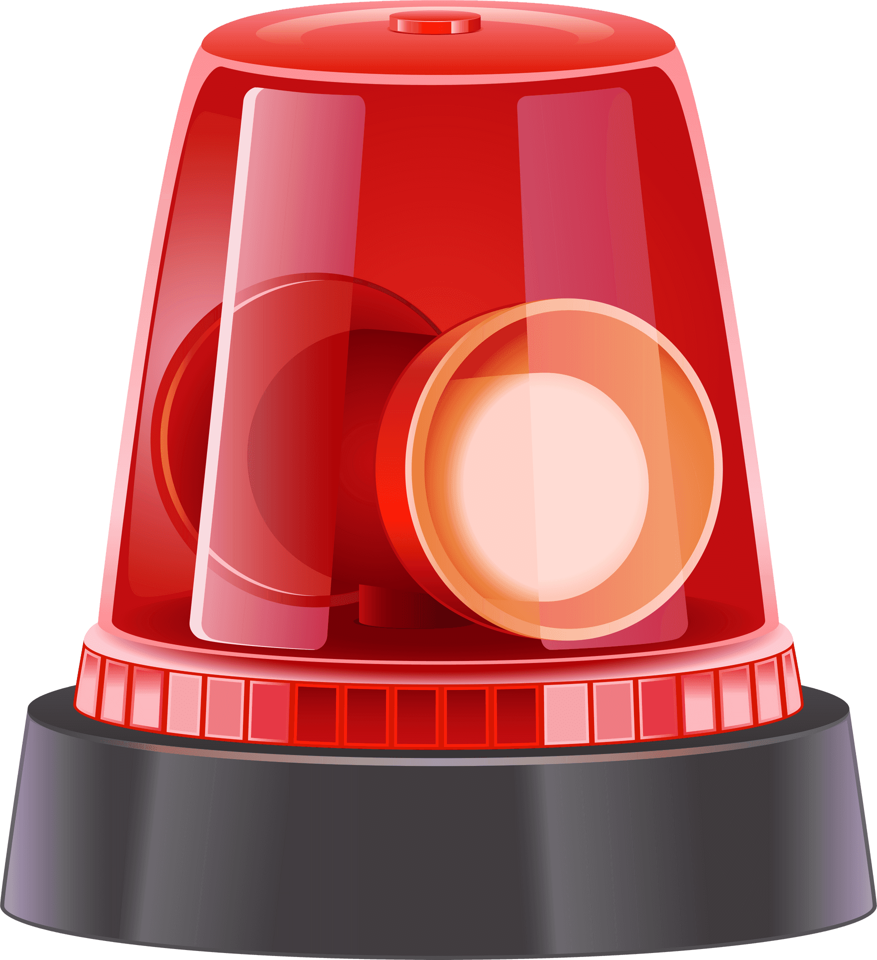 Red Emergency Siren Illustration PNG