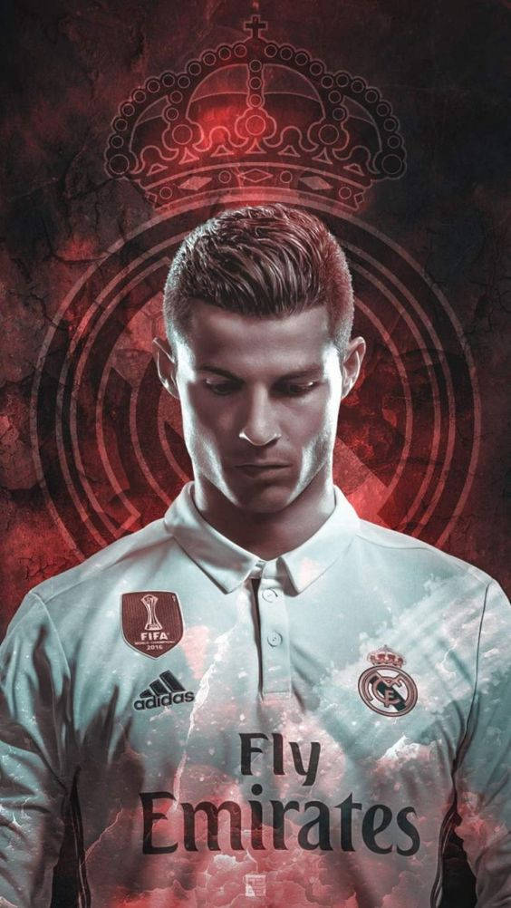 Red Emirates CR7 Cristiano Ronaldo iPhone Wallpaper