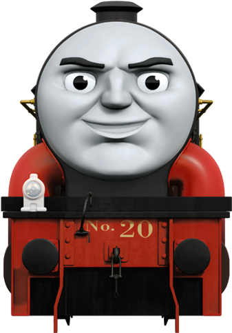 Red Engine Cartoon Character PNG