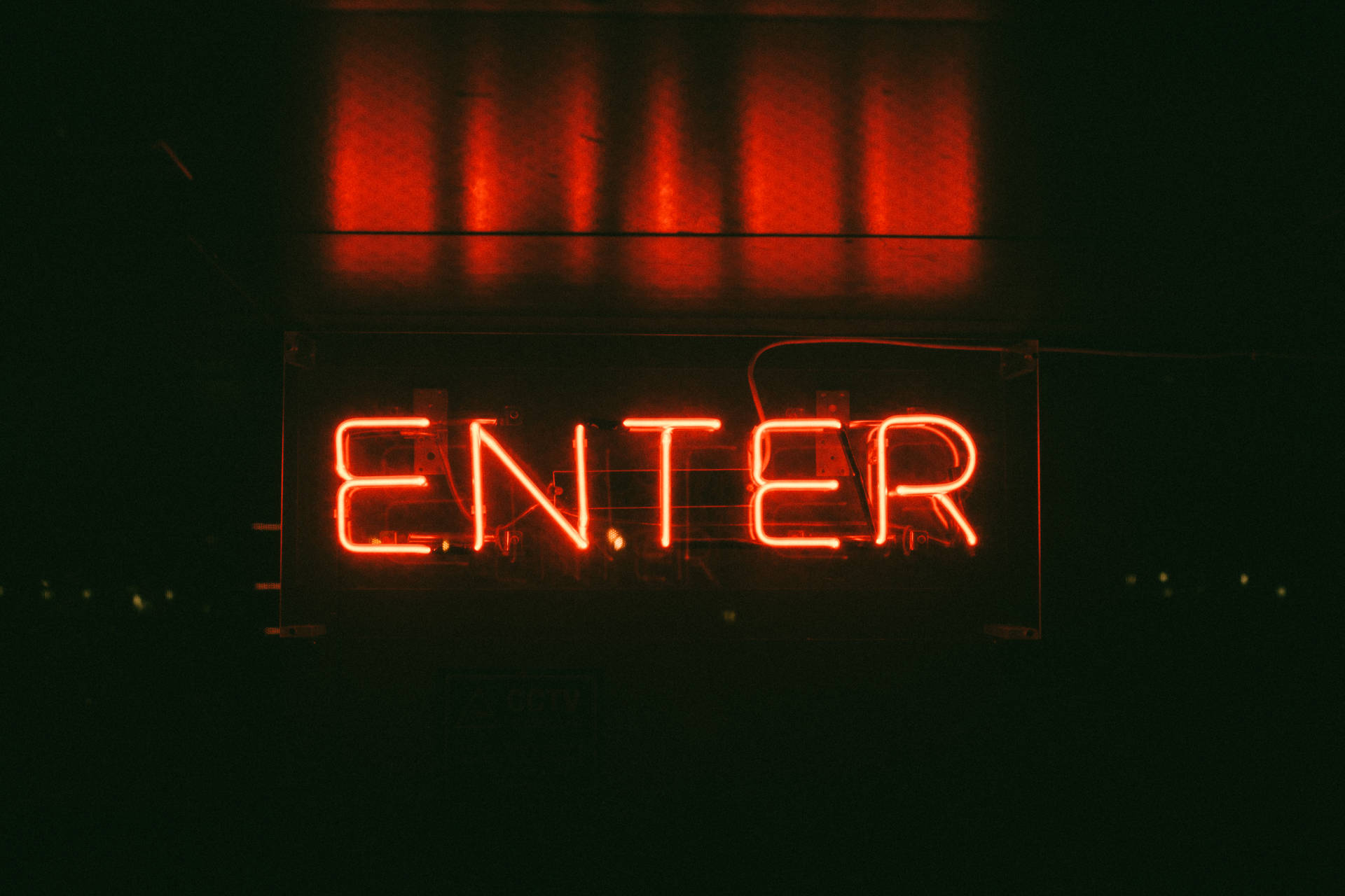 Red Enter Neon Signage Picture