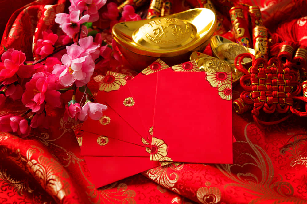 The Lucky Red Envelope for Special Occasions Wallpaper