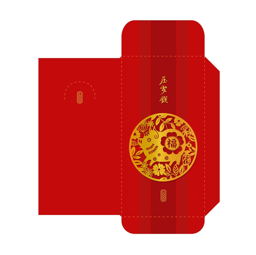 Elegant Red Envelope with Chinese Culture Design Wallpaper