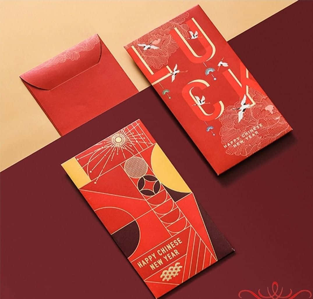 Caption: Traditional Red Envelope for Special Occasions Wallpaper