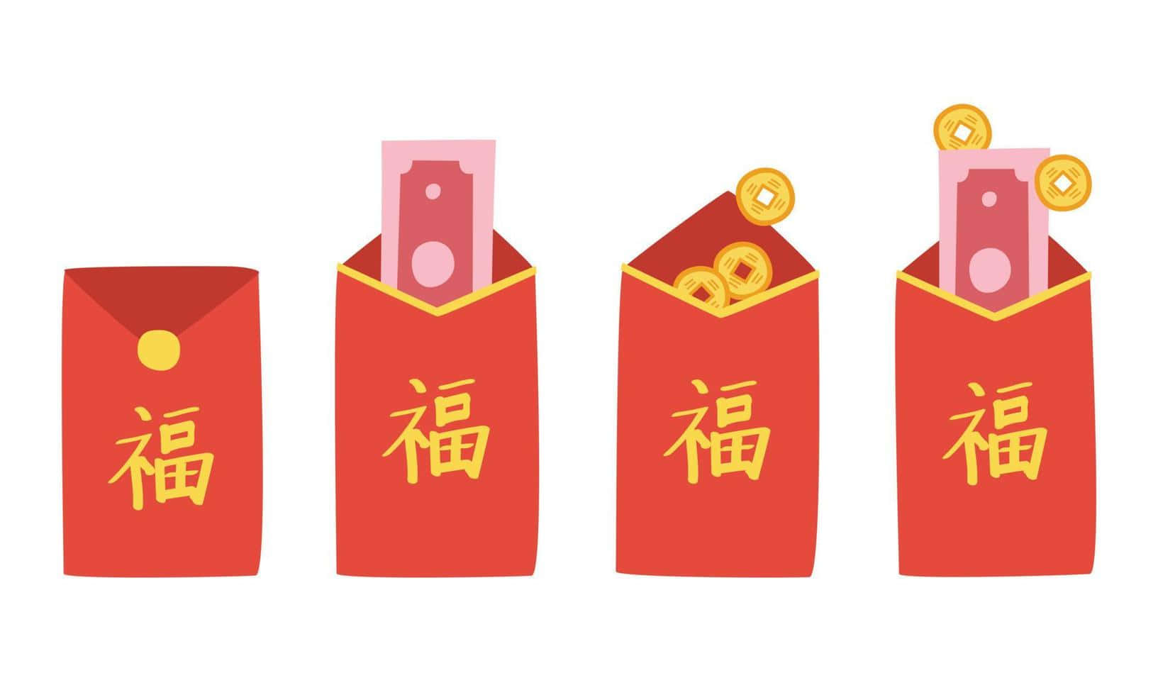 A red envelope for good fortune Wallpaper
