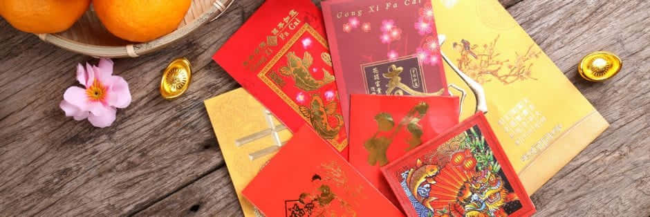 Red Envelope with Golden Bow on Elegant Background Wallpaper