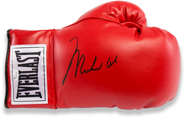 Red Everlast Boxing Glove Signed PNG