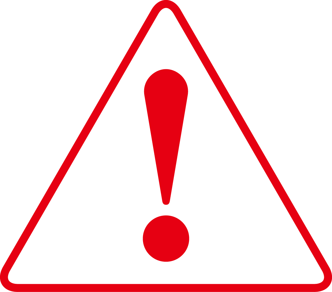 Red Exclamation Warning Sign PNG