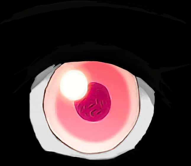 Red Eye Closeup Artistic Representation PNG
