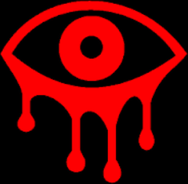 Red Eye Symbol Dripping PNG
