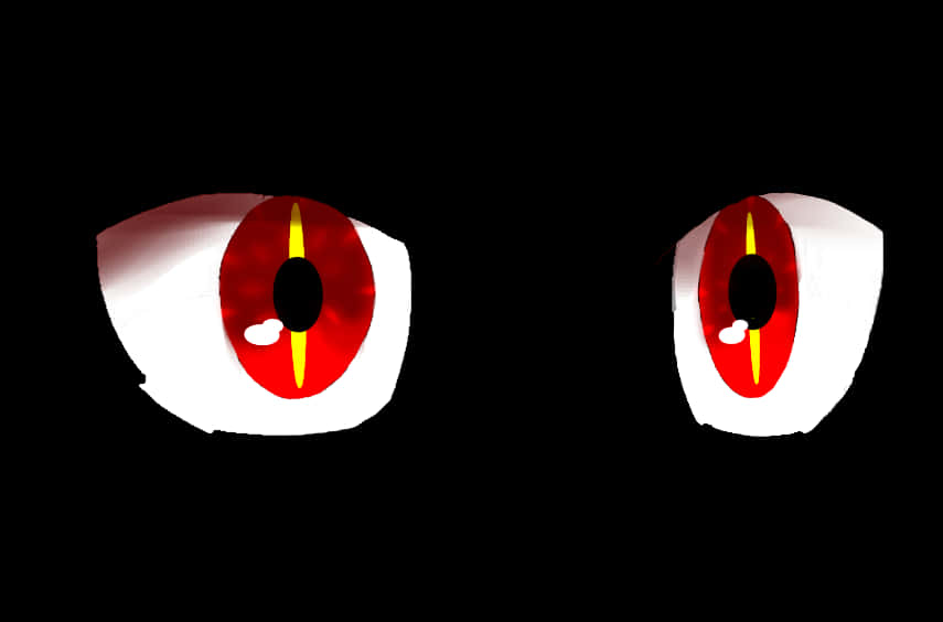 Red Eyed Creature Illustration PNG