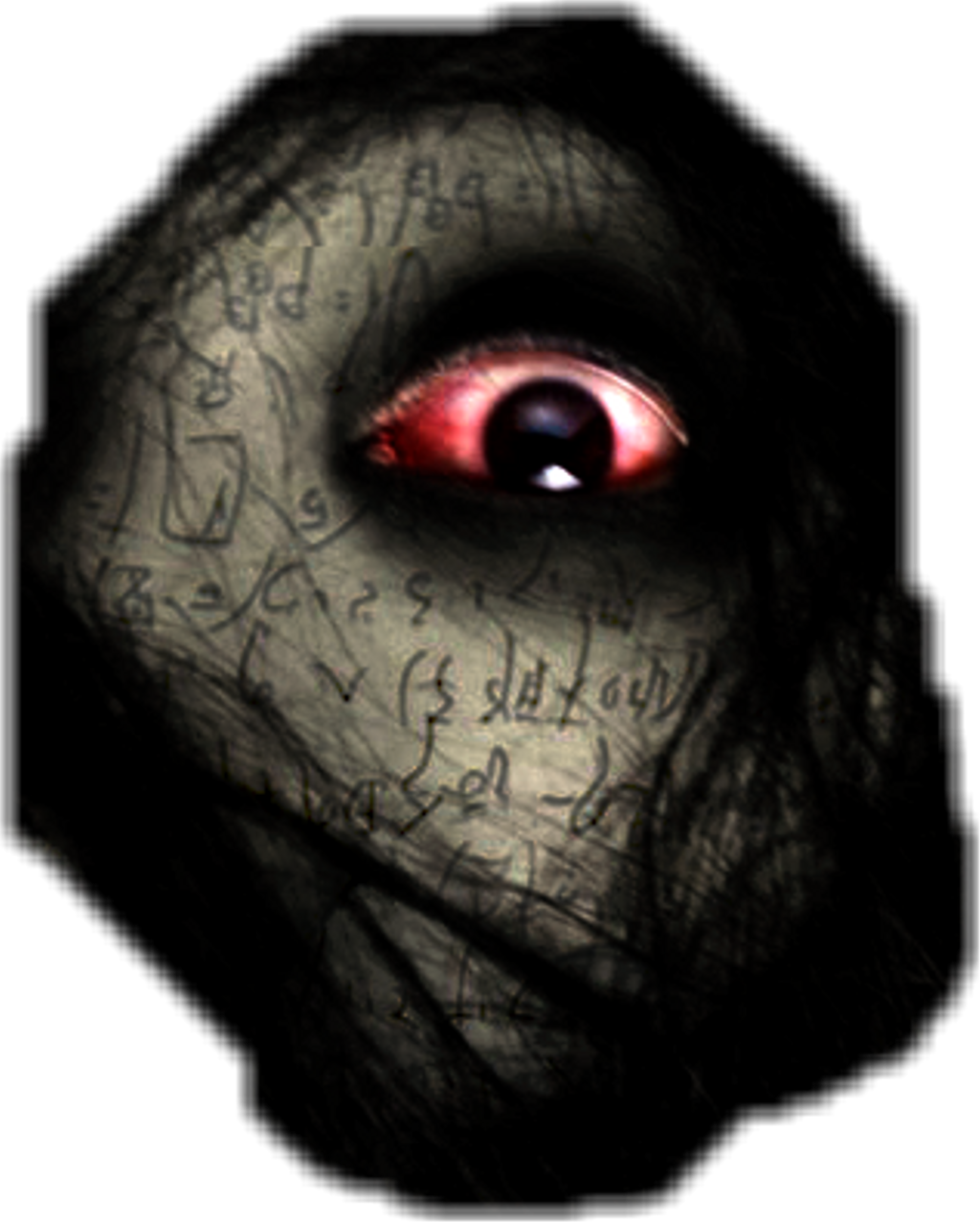 Red Eyed Creepy Figure PNG