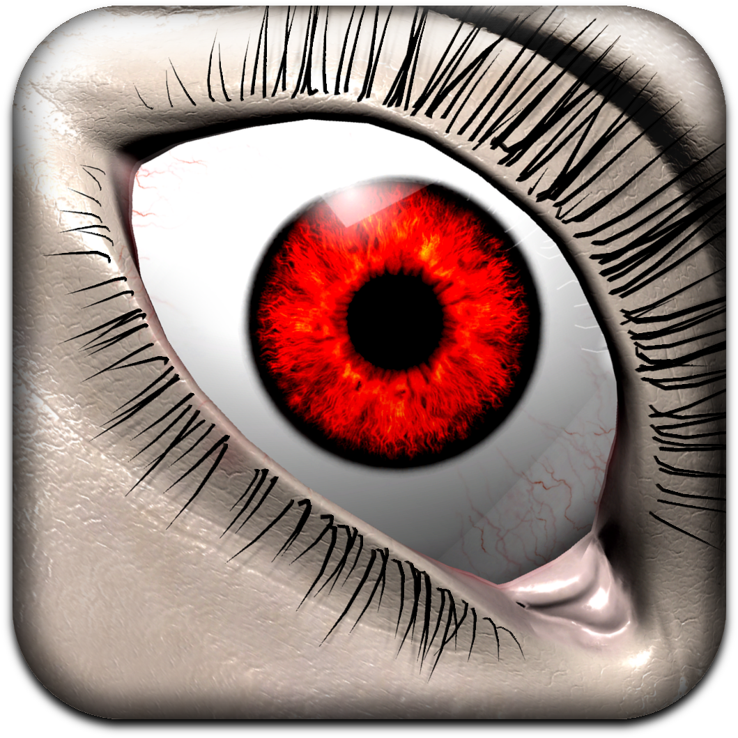 Red Eyed Creepy Look Icon PNG