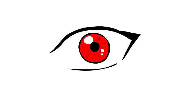 Red Eyed Graphicon Black Background PNG
