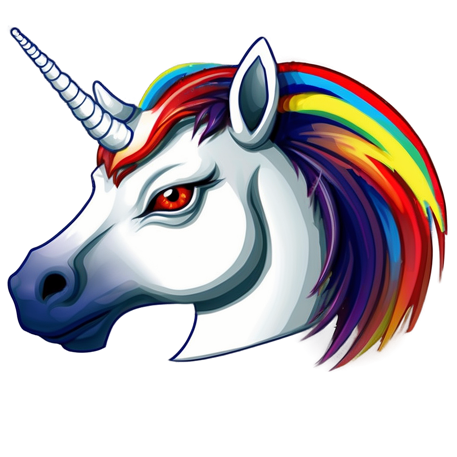 Red Eyes Unicorn Png Rho90 PNG