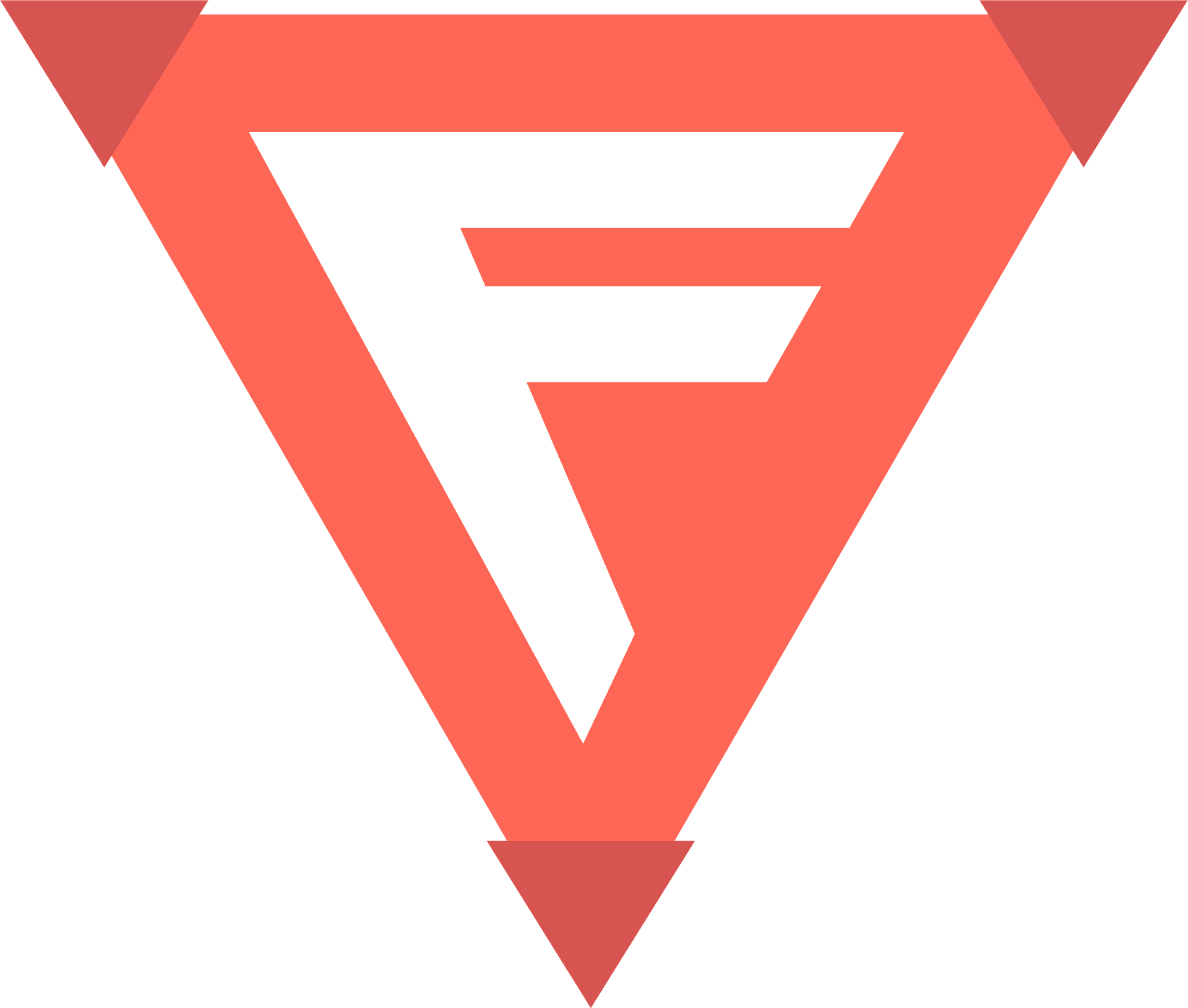 Red F Letter Logo Design PNG