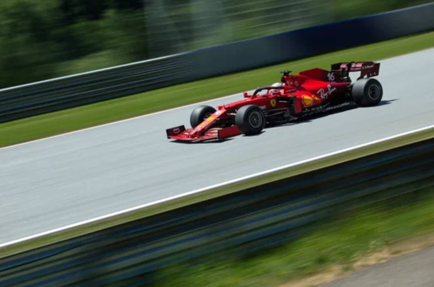 Red F1 4k Speeding Wallpaper