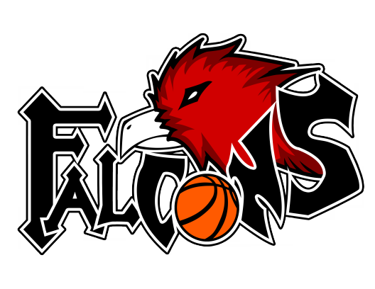 Red Falcon Basketball Logo PNG