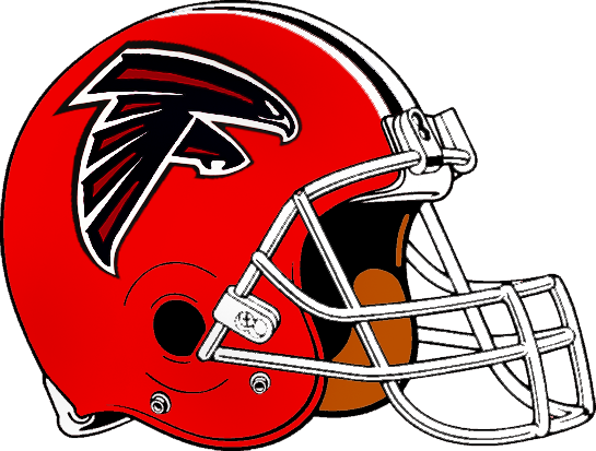 Red Falcons Helmet Graphic PNG