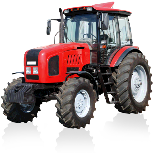 Red Farm Tractor Isolated PNG