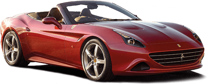 Red Ferrari Convertible Sports Car PNG