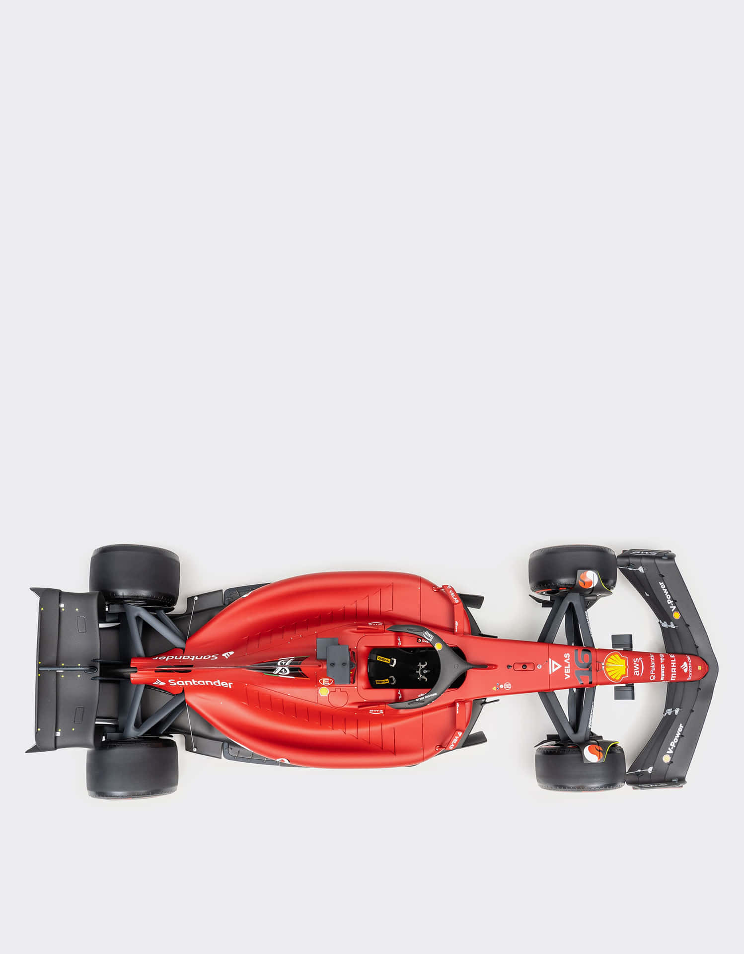 Red Ferrari F1 Racecar Top View Wallpaper