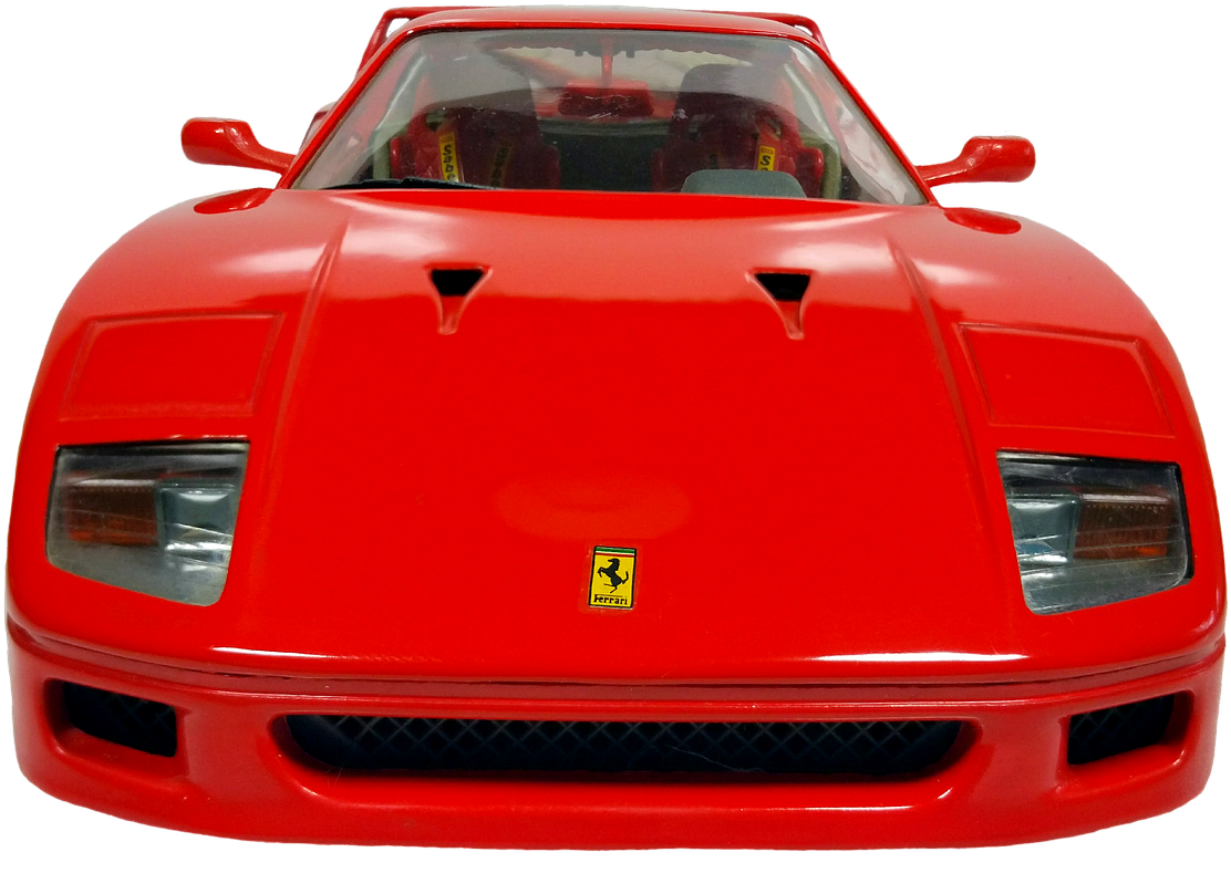 Red Ferrari Front View PNG