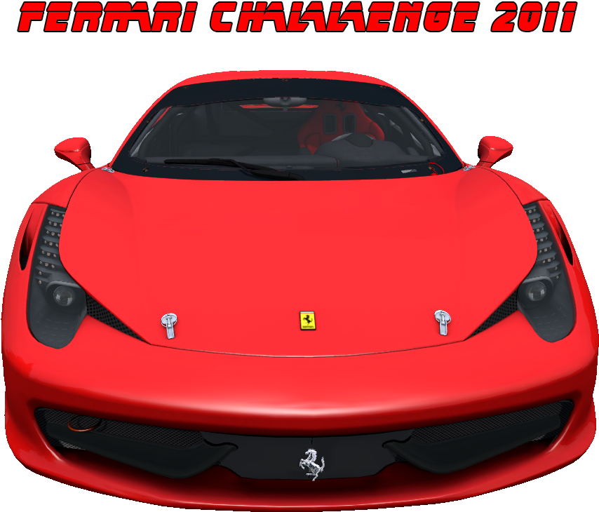 Red Ferrari Front View2011 PNG
