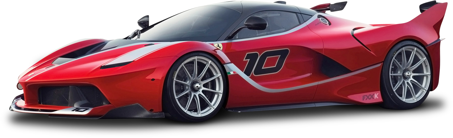 Red Ferrari Race Car Number10 PNG
