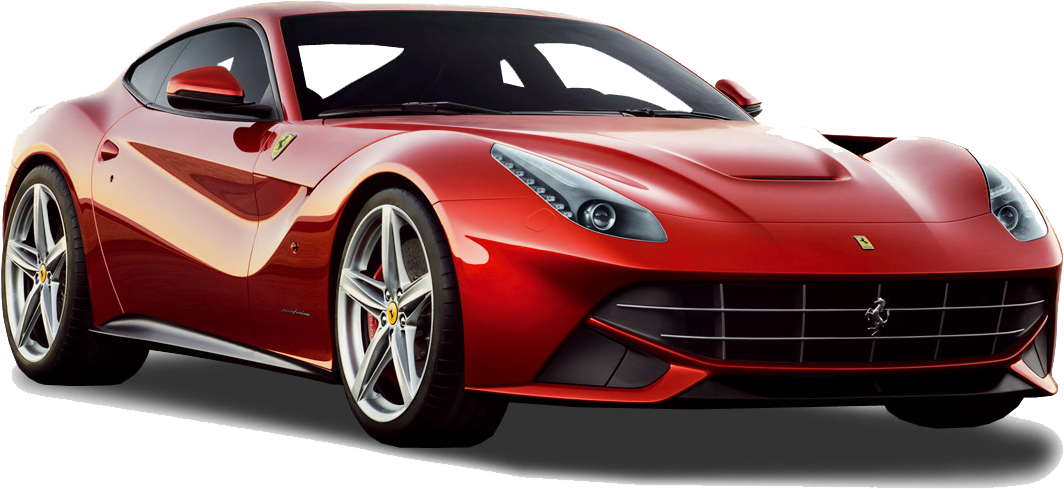 Red Ferrari Sports Car Isolated PNG