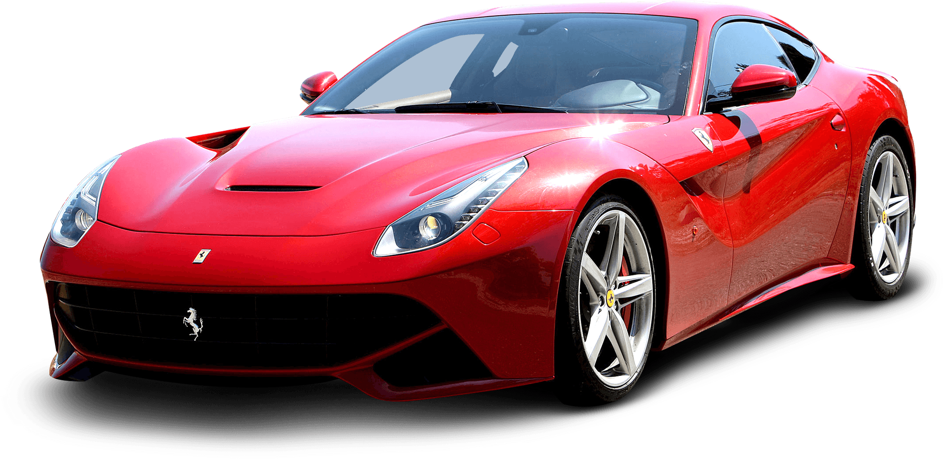 Red Ferrari Sports Car Isolated PNG