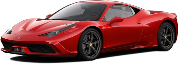 Red Ferrari Sports Car Profile PNG