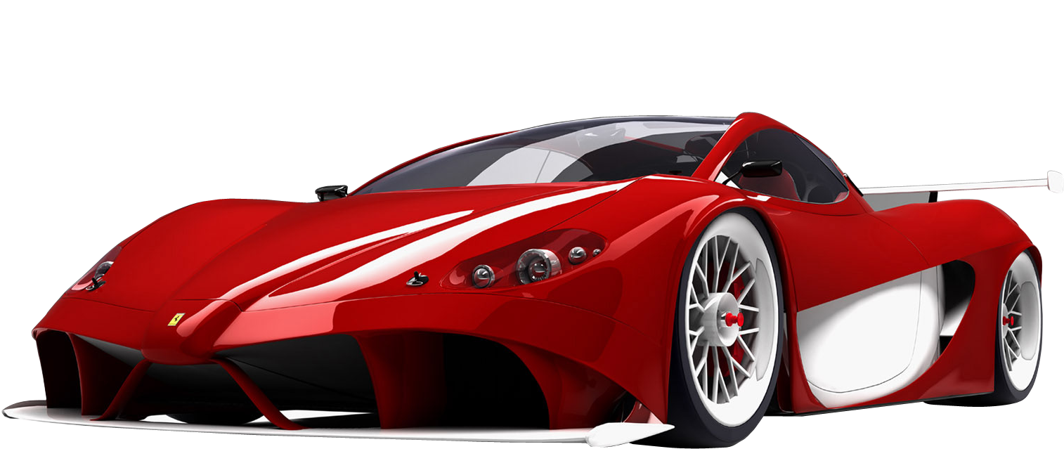 Red Ferrari Sports Car Profile PNG