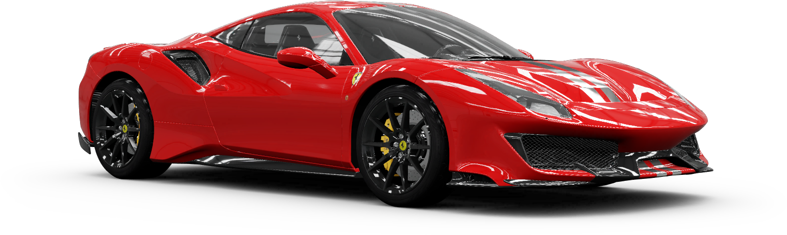 Red Ferrari Sports Car Profile PNG