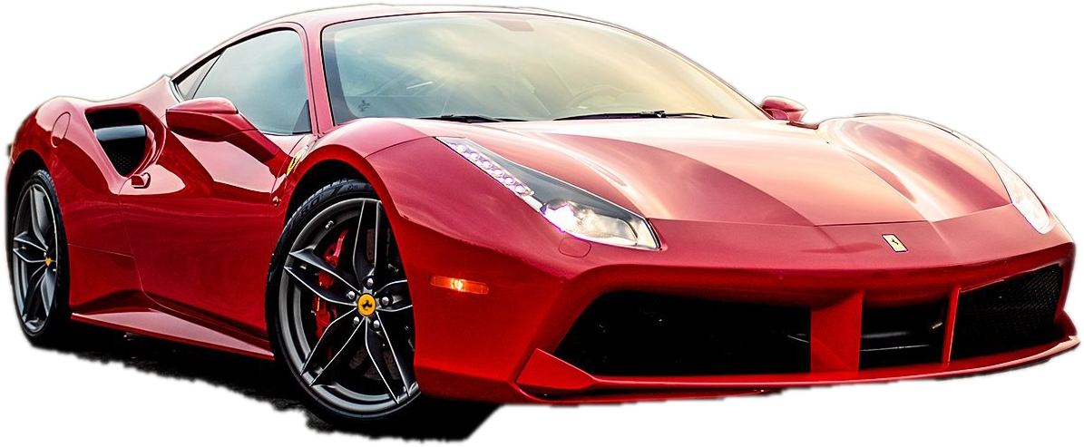 Red Ferrari Supercar Profile PNG