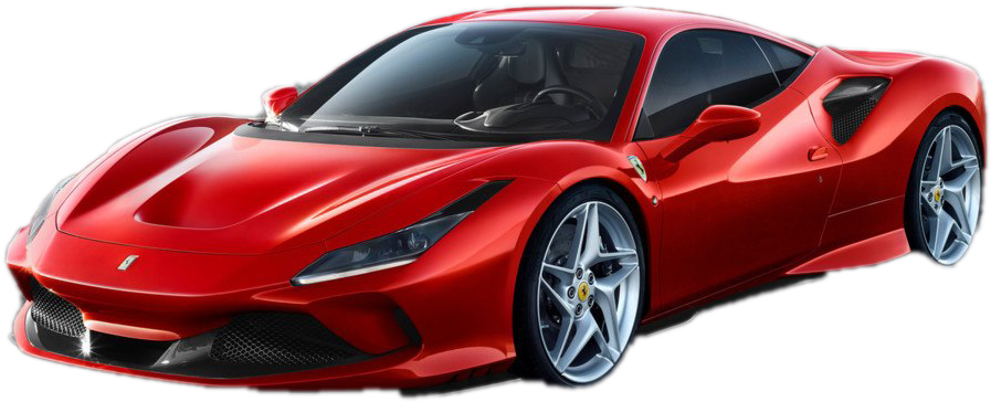 Red Ferrari Supercar Profile View PNG