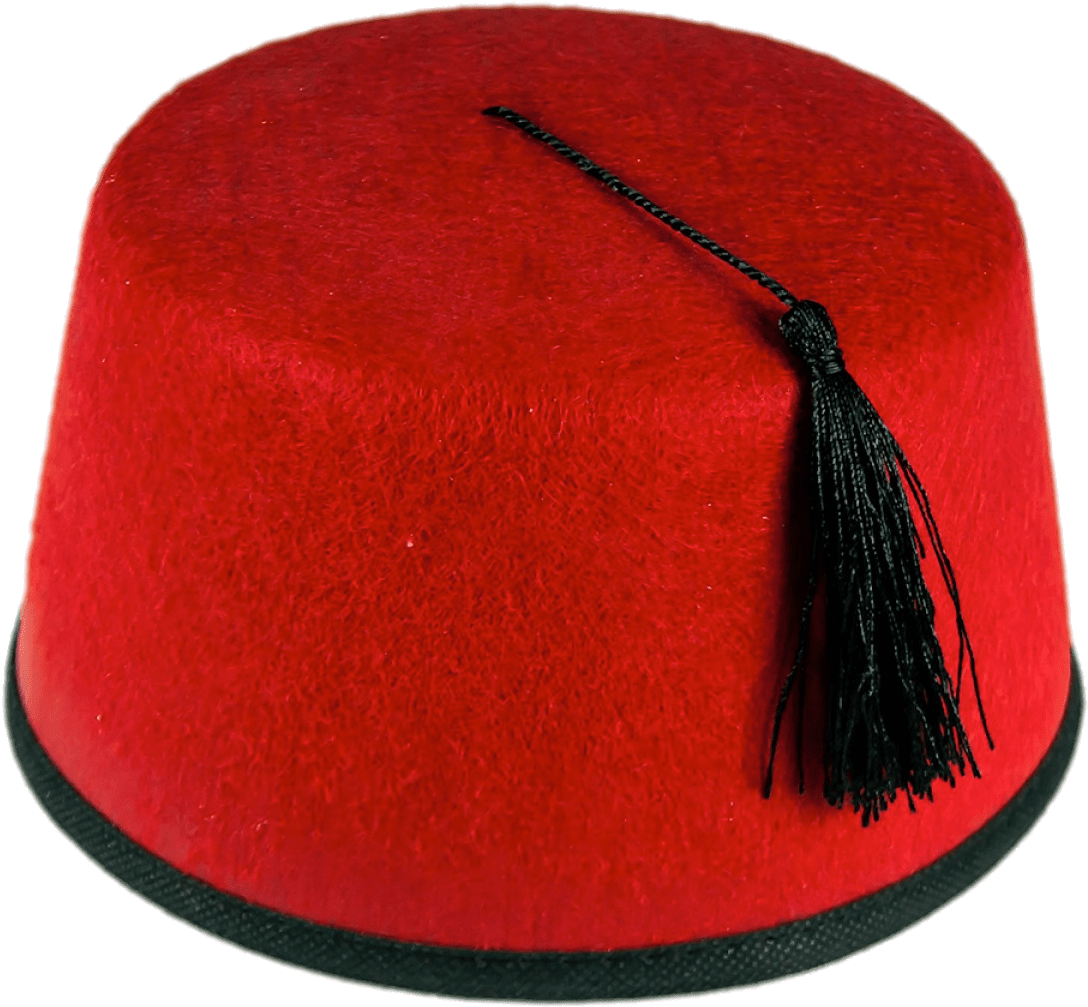 Download Red Fez Hatwith Black Tassel | Wallpapers.com